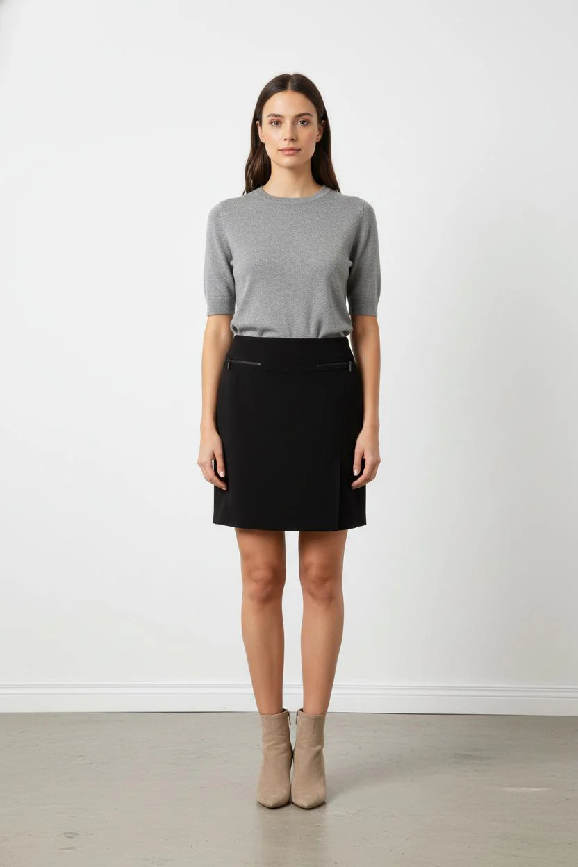 Jupe Droite Noire - Taille S/36