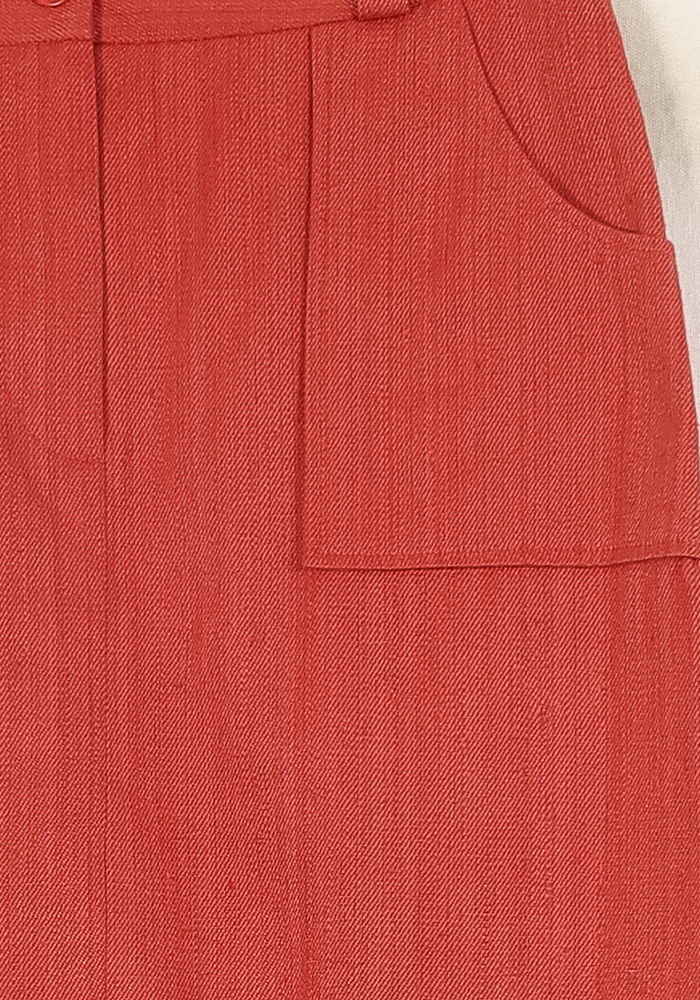 Jupe Droite Rouge - Taille S/36 - Image 3