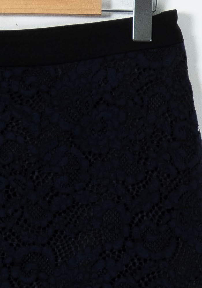 Jupe en Dentelle Bleue - Taille L/40 - Image 3