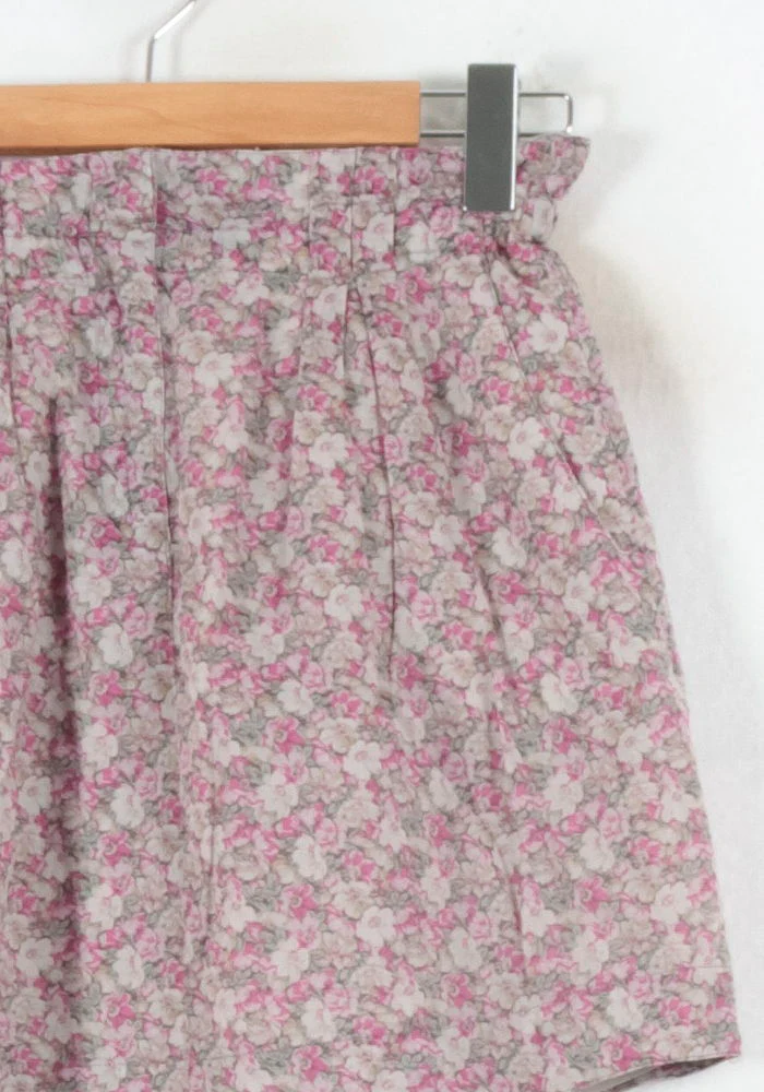 Jupe Fleurie Rose et Blanche - Taille M/38 - Image 3