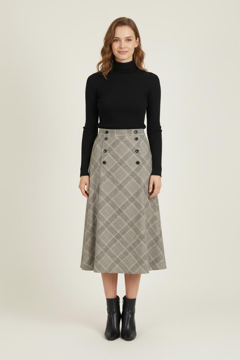 Jupe Longue Grise - Taille S/36