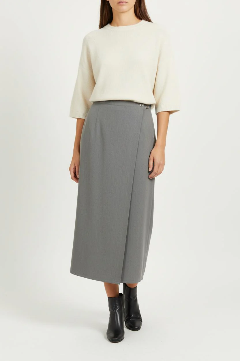 Jupe Longue Grise - Taille XL/42