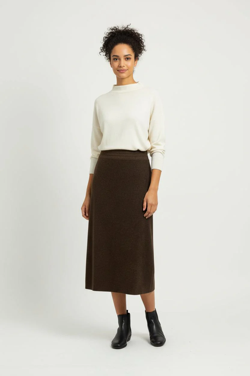 Jupe Longue Marron - Taille M/38
