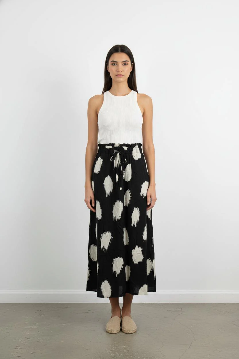 Jupe Longue Noire et Blanche - Taille S/36