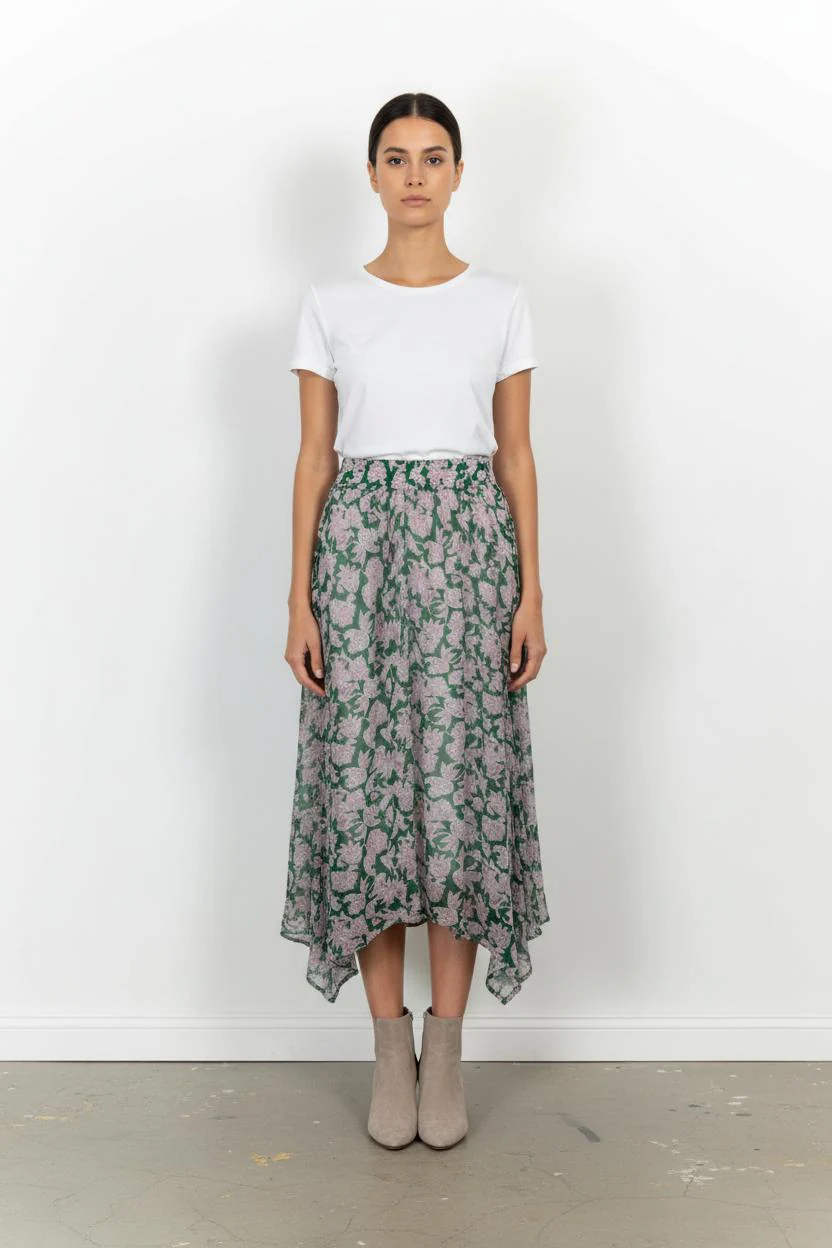 Jupe Longue Verte et Violette - Taille XS/34