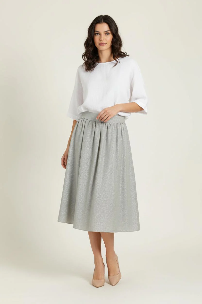 Jupe Midi Grise - Taille M/38