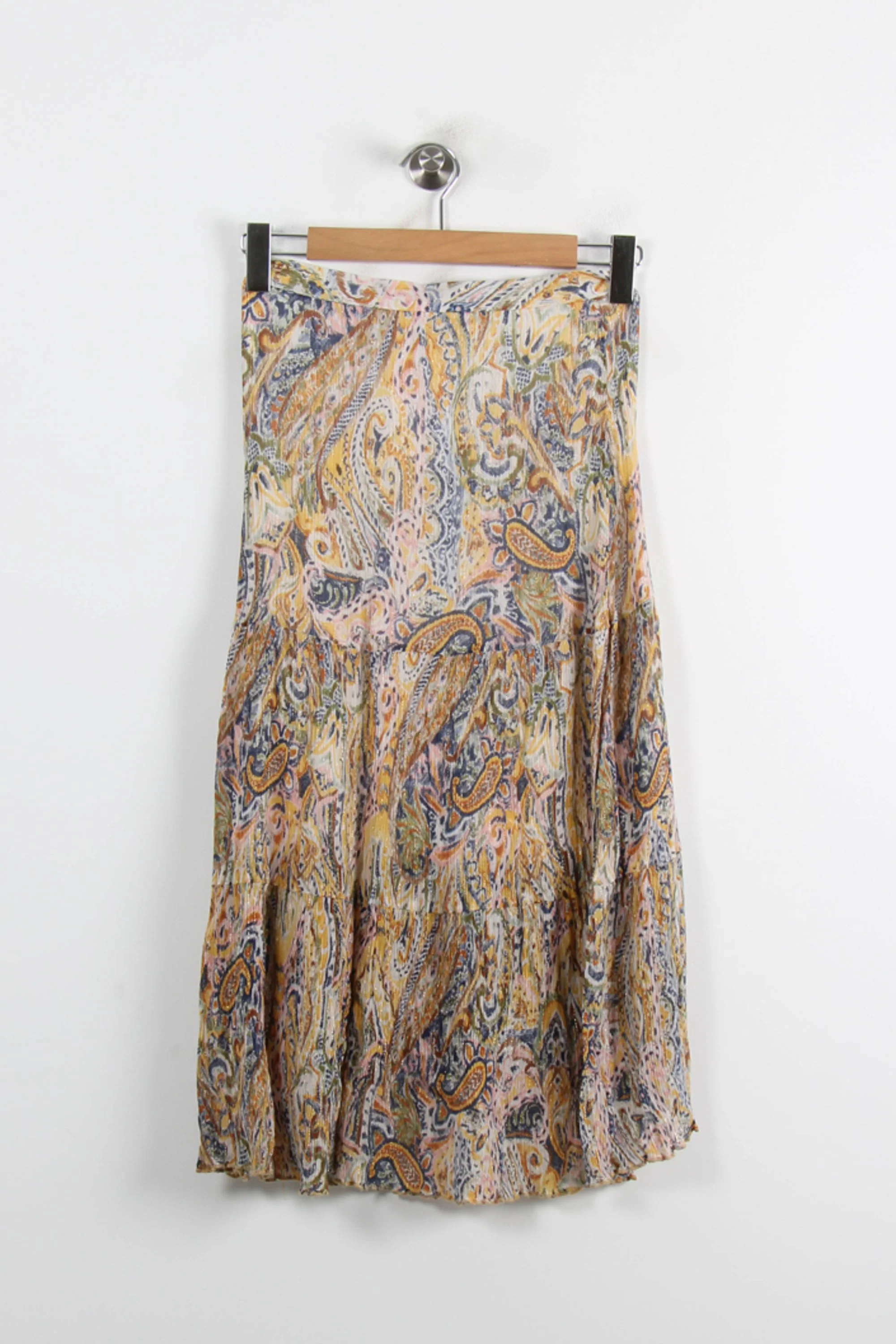 Jupe Midi Jaune et Bleu - Taille S/36 - Image 4