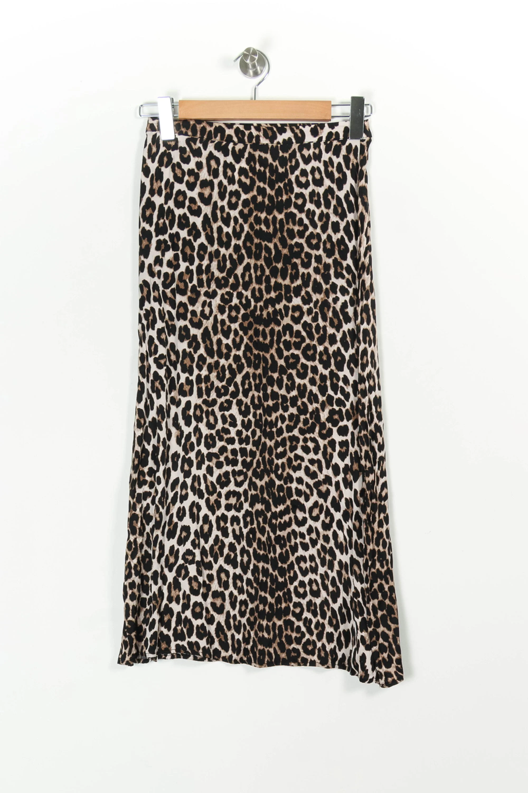 Jupe Midi Léopard Beige et Noir - Taille S/36 - Image 4