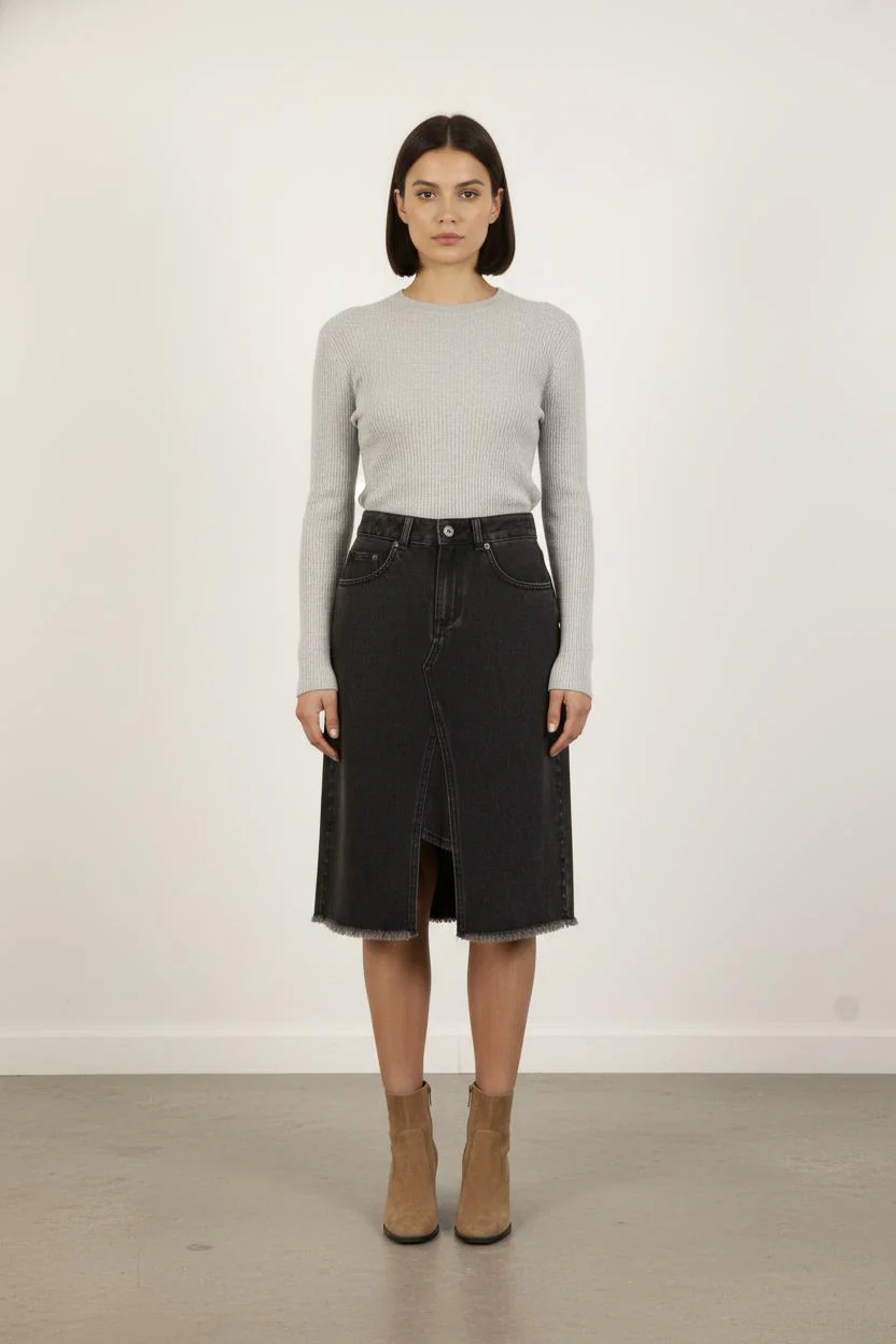 Jupe Midi Noire - Taille S/36