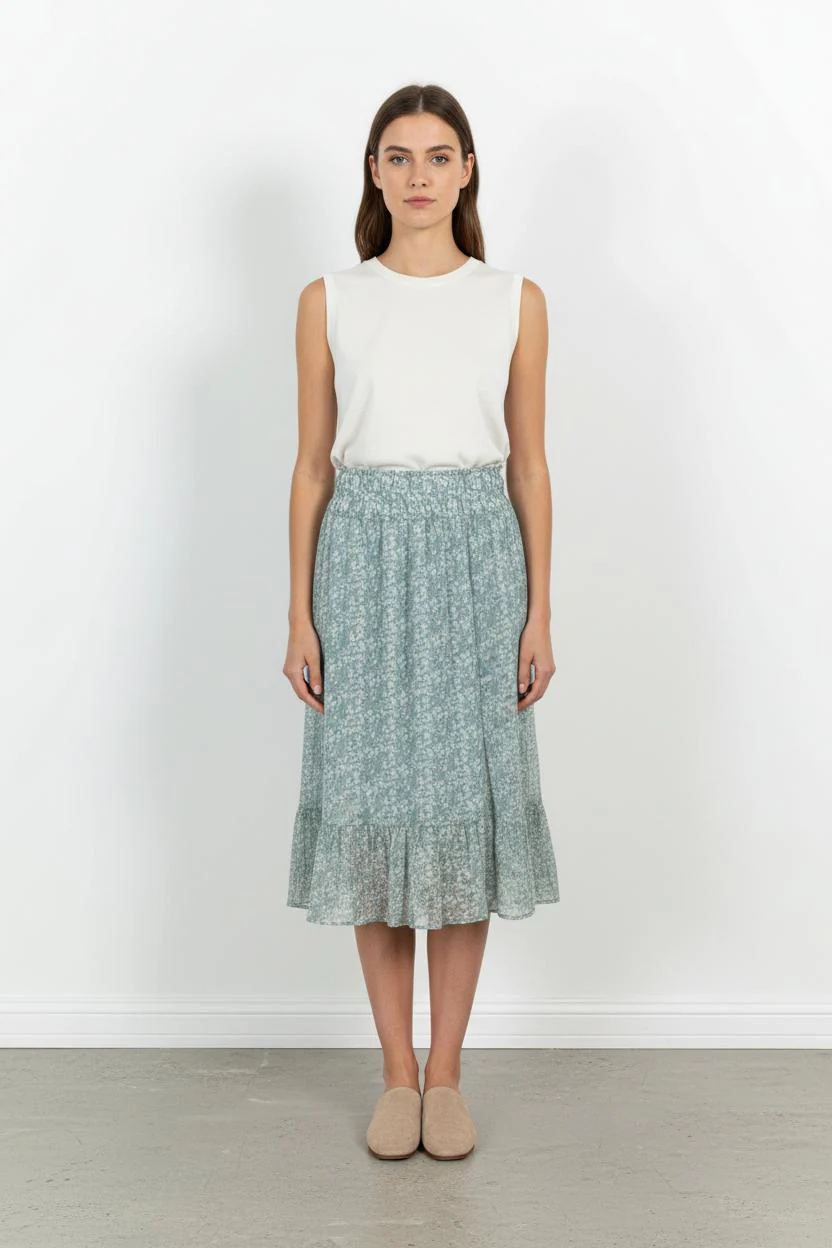 Jupe Midi Verte - Taille XL/42