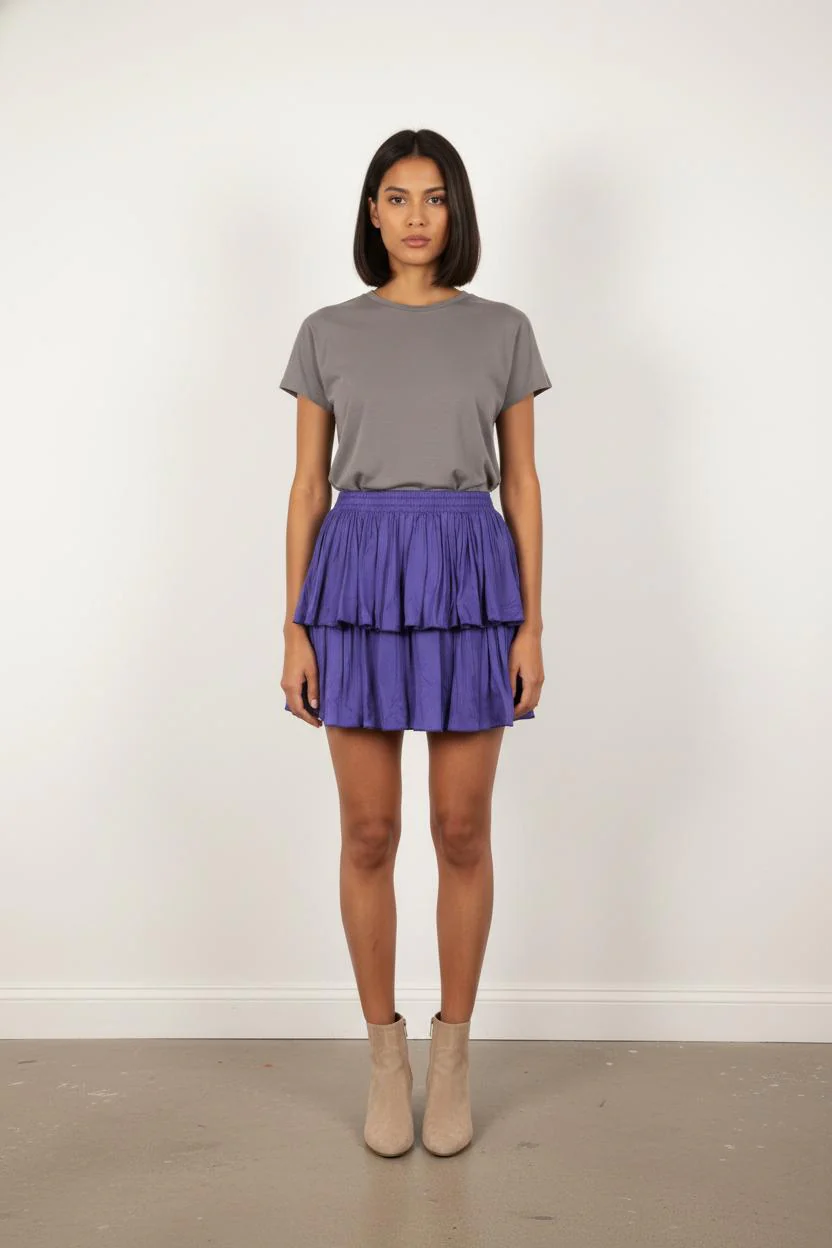 Jupe Midi Violette - Taille S/36