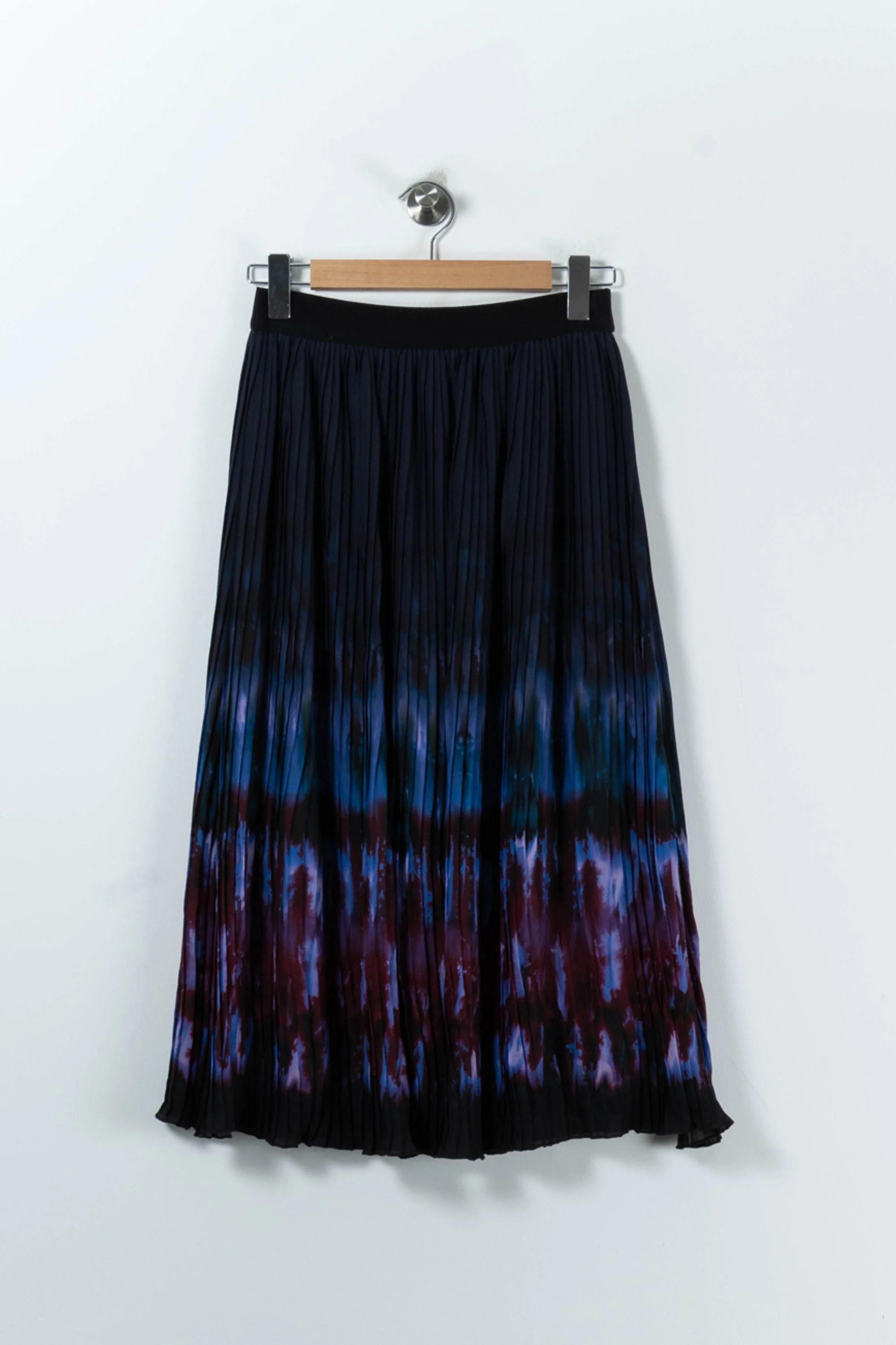 Jupe Plissée Bleue et Bordeaux - Taille M/38 - Image 2