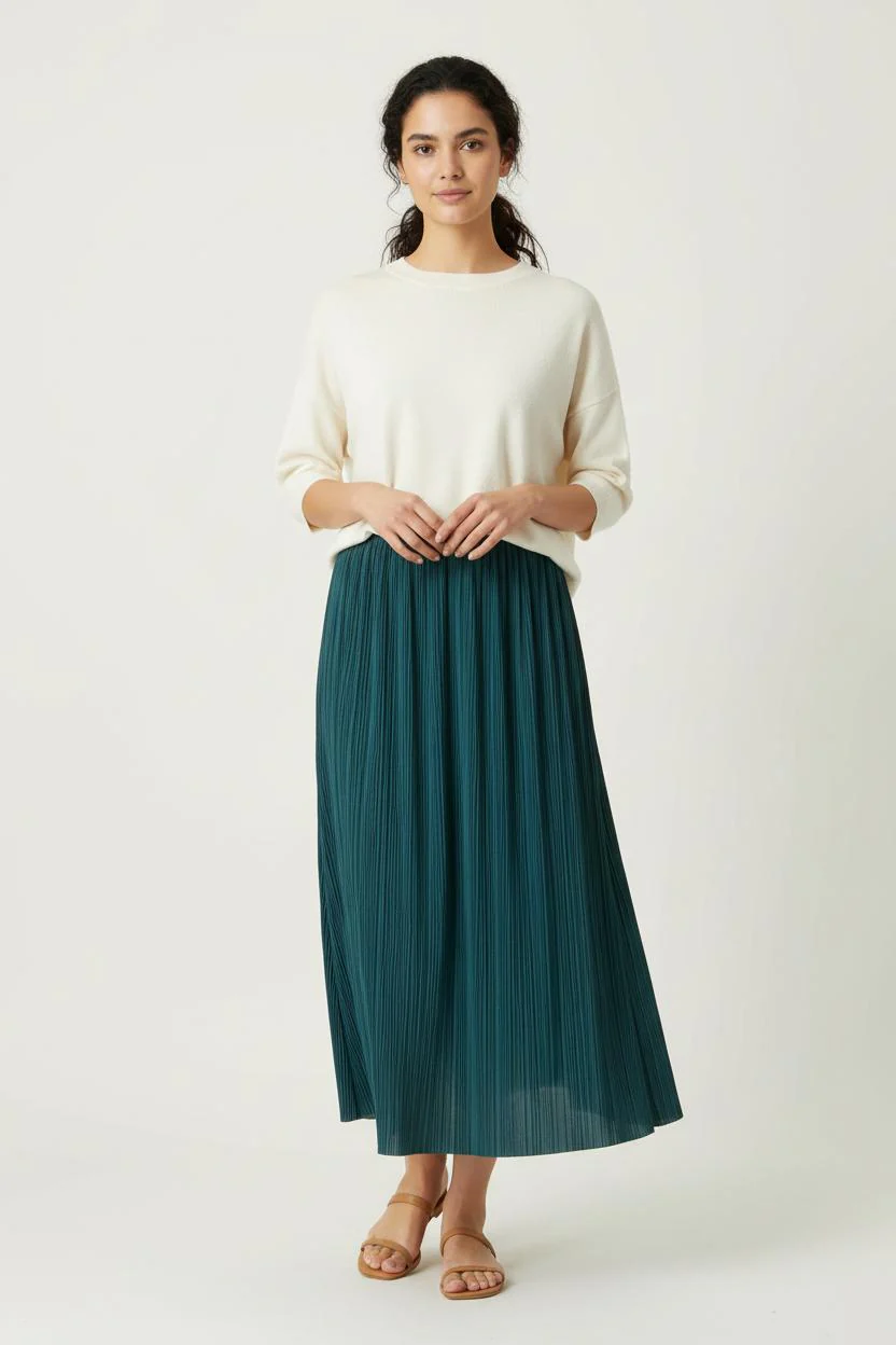 Jupe Plissée Bleue - Taille S/36