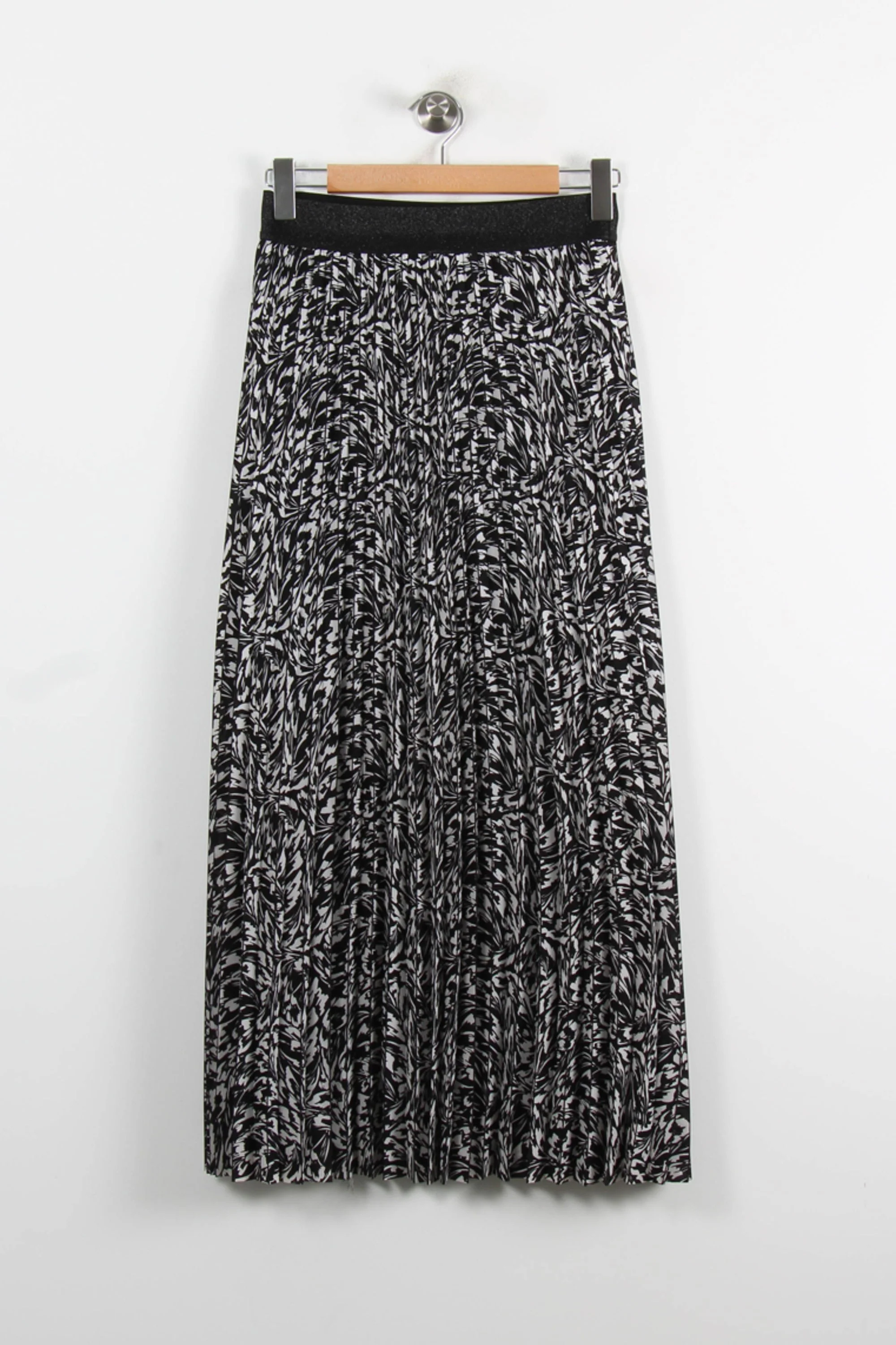 Jupe Plissée Noire et Blanche - Taille S/36 - Image 2