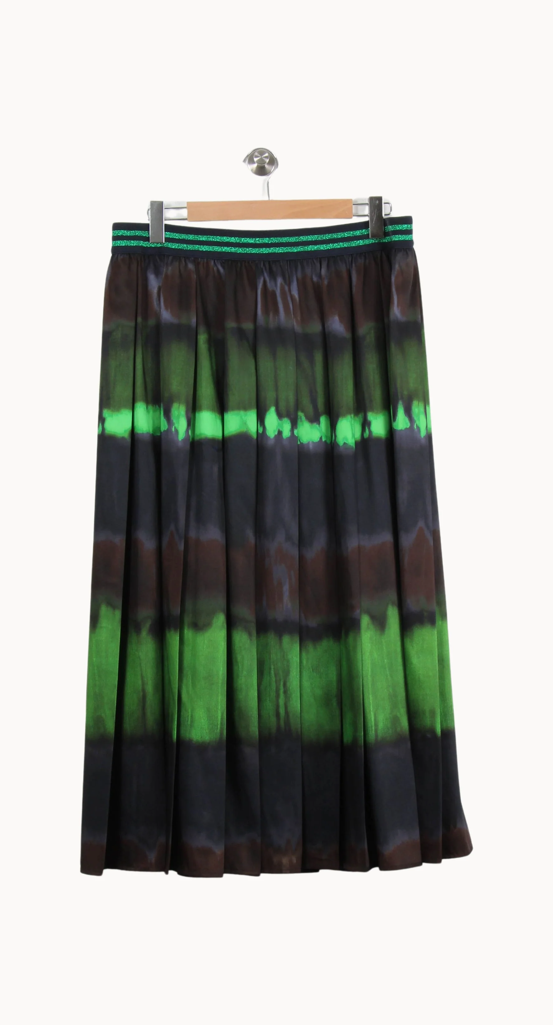 Jupe Plissée Noire et Verte - Taille XXL/44 - Image 4