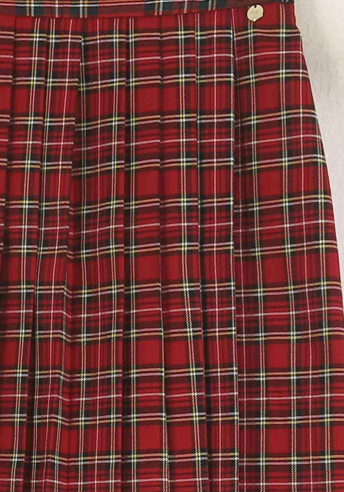Jupe Plissée Rouge et Noir - Taille M/38 - Image 3