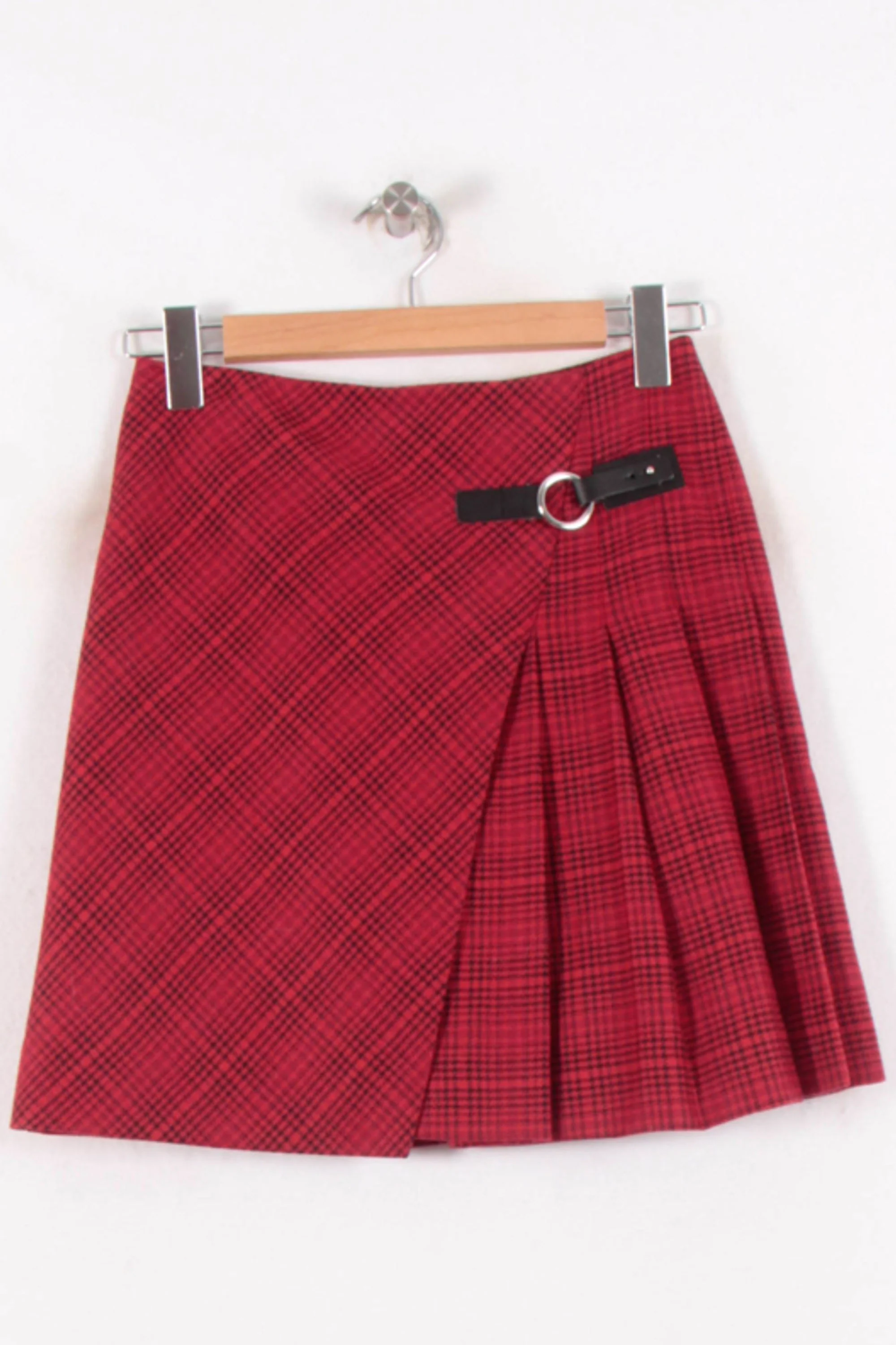 Jupe Plissée Rouge - Taille XS/34 - Image 2