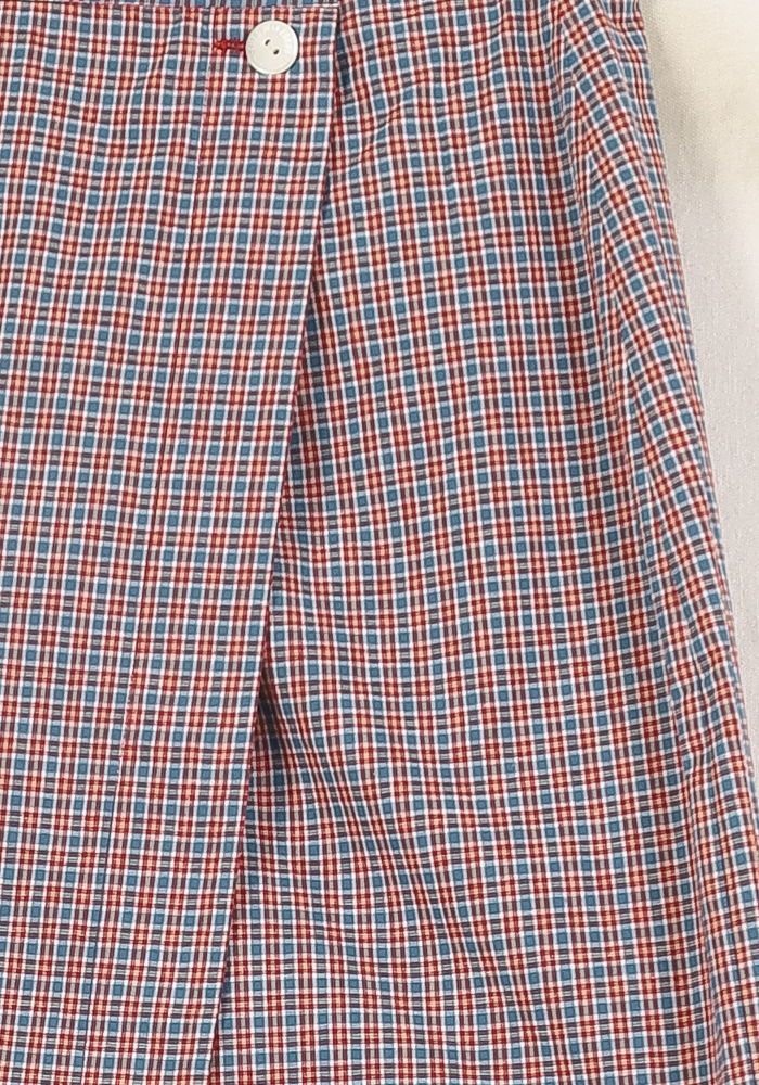 Jupe Portefeuille Rouge et Bleu - Taille S/36 - Image 3