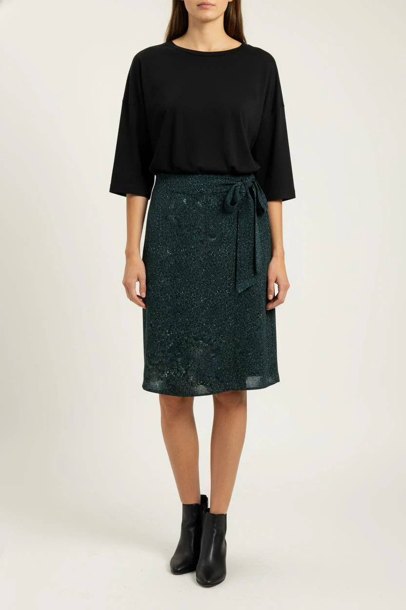 Jupe Portefeuille Verte - Taille L/40