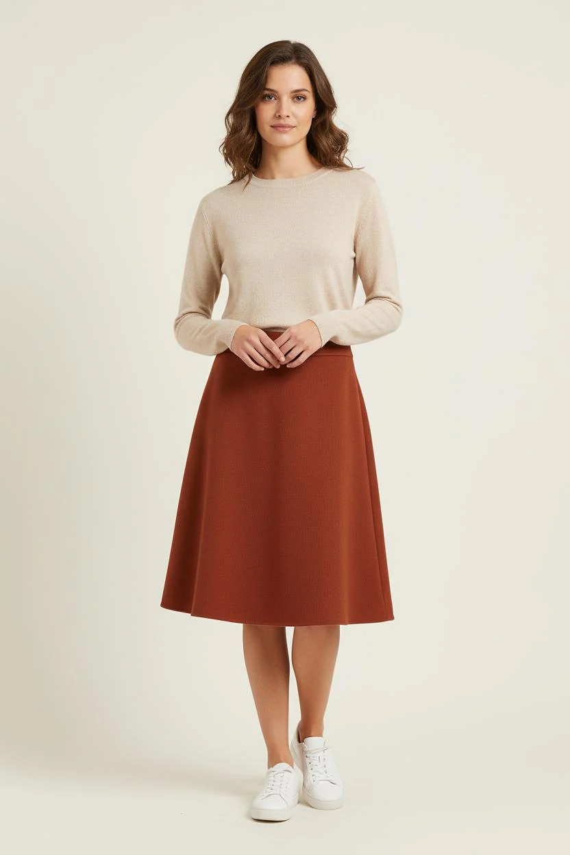 Jupe Trapèze Bordeaux - Taille L/40