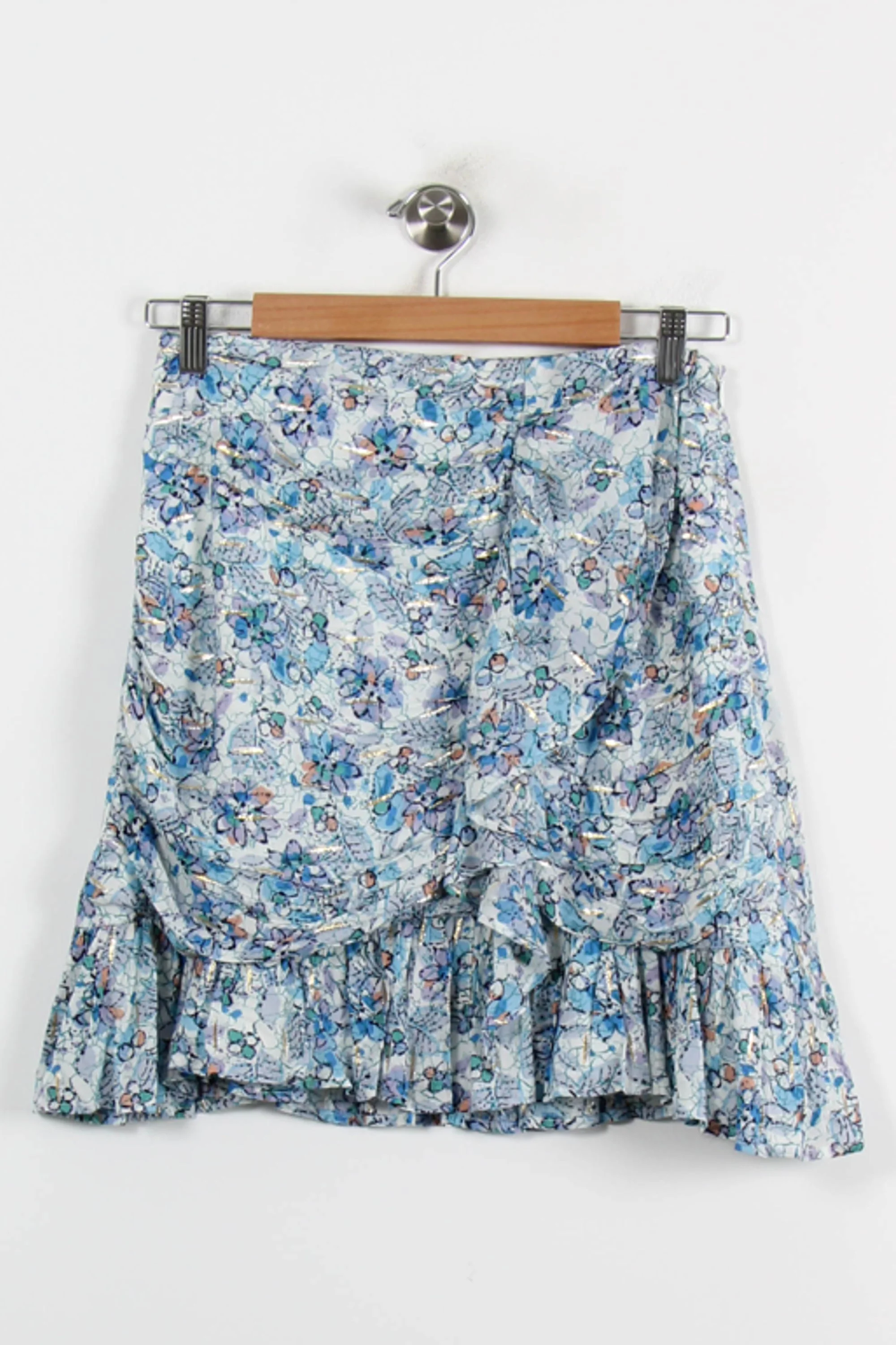 Jupe Volantée Bleue et Blanche - Taille M/38 - Image 2