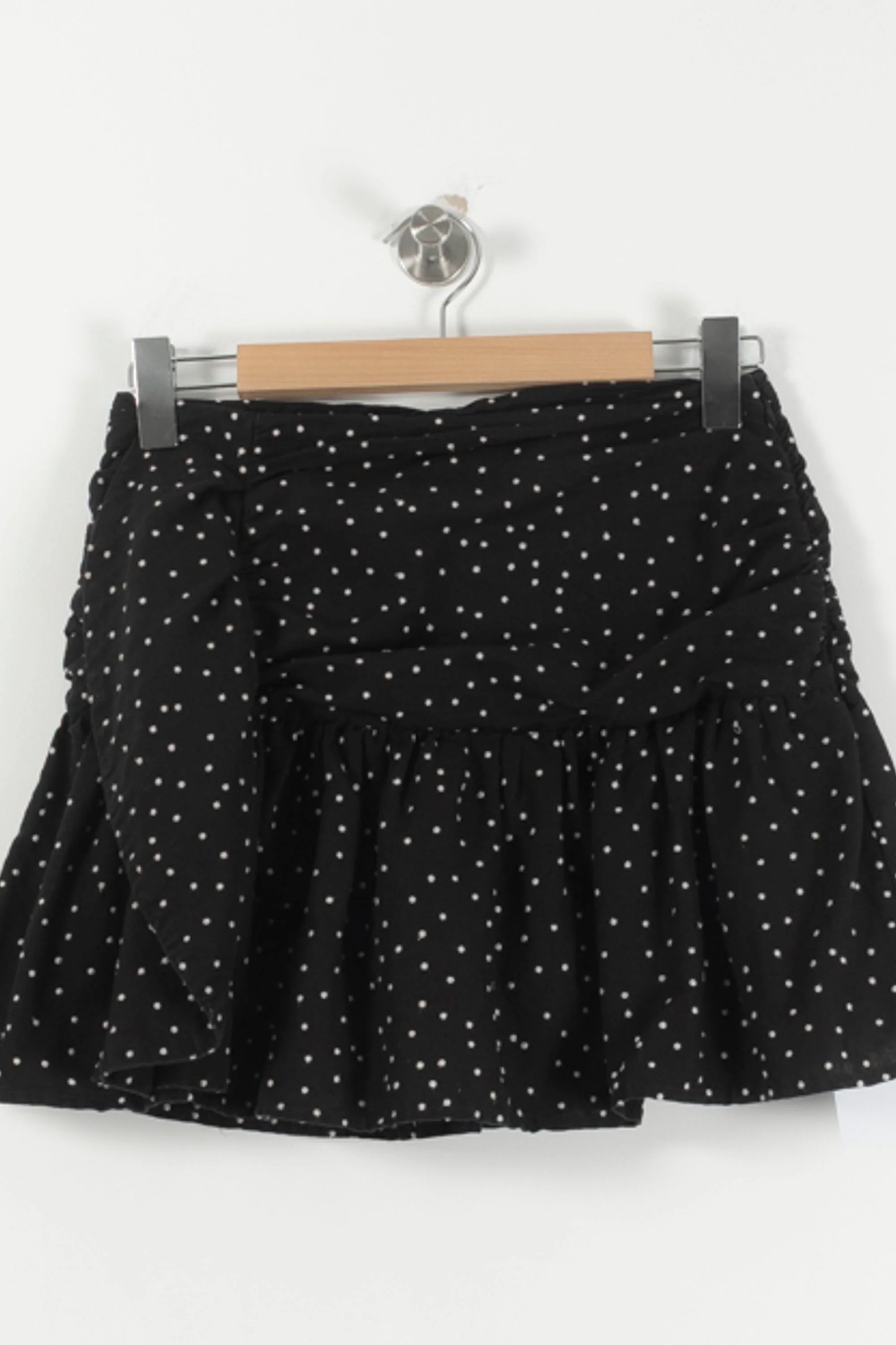 Jupe Volantée Noire à Pois Blancs - Taille M/38 - Image 2