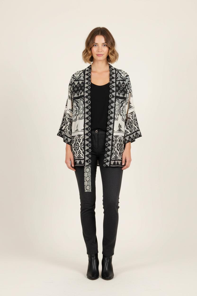 Kimono Noir et Blanc - Taille M/38