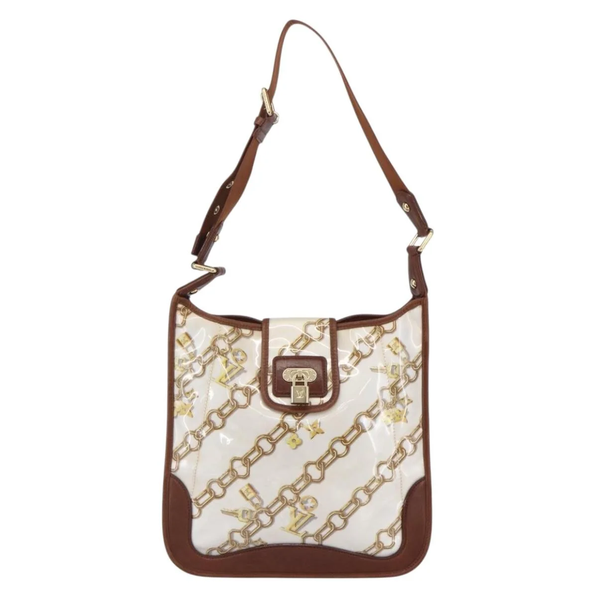 Louis Vuitton Charms Musette Handbag PVC Over Printed Silk
