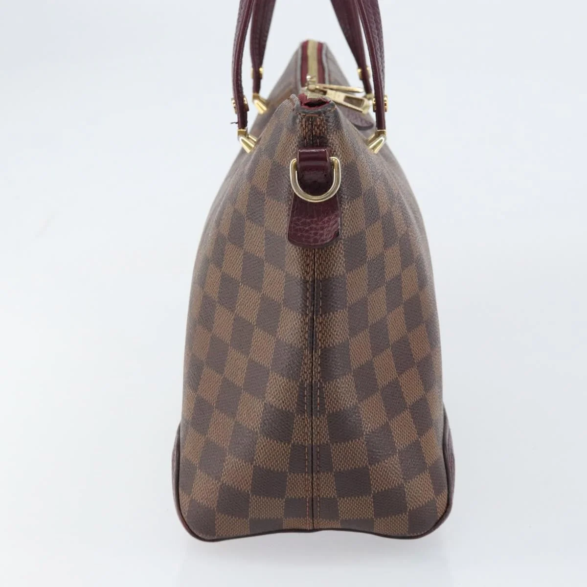Louis Vuitton Hyde Park Handbag Damier with Leather - Image 3