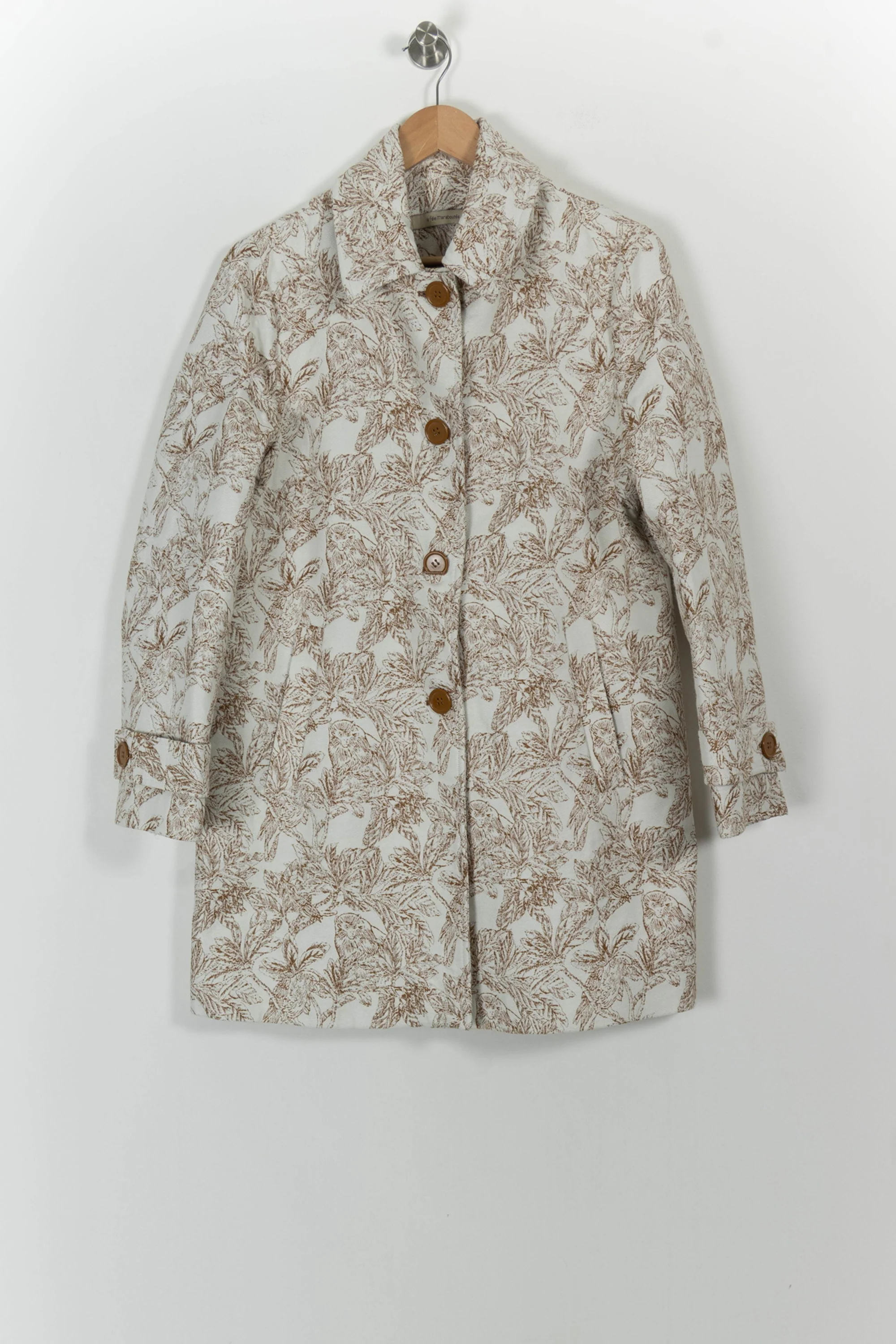 Manteau Beige et Blanc - Taille S/36 - Image 2