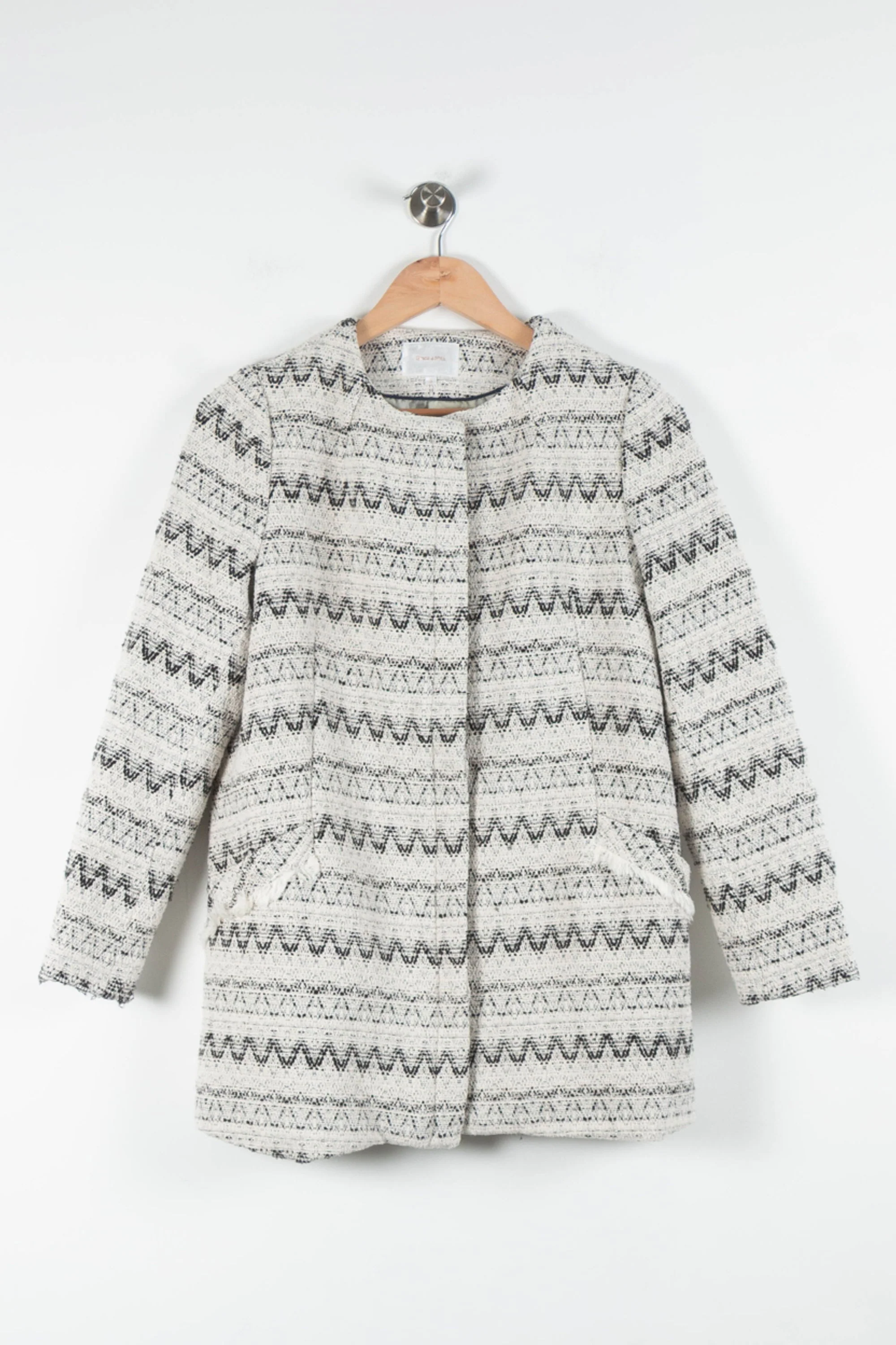 Manteau Beige et Noir - Taille S/36 - Image 2