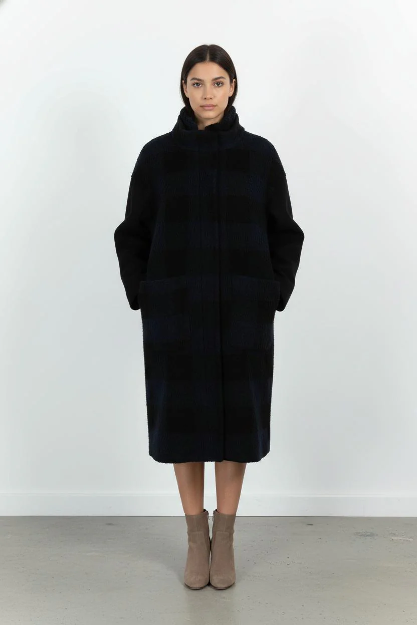 Manteau Bleu et Noir - Taille M/38