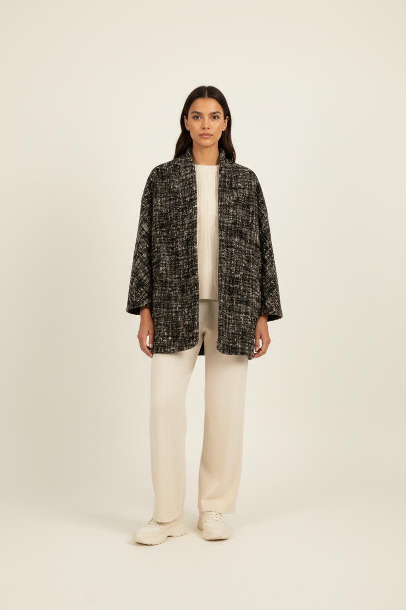 Manteau Gris et Noir - Taille XL/42