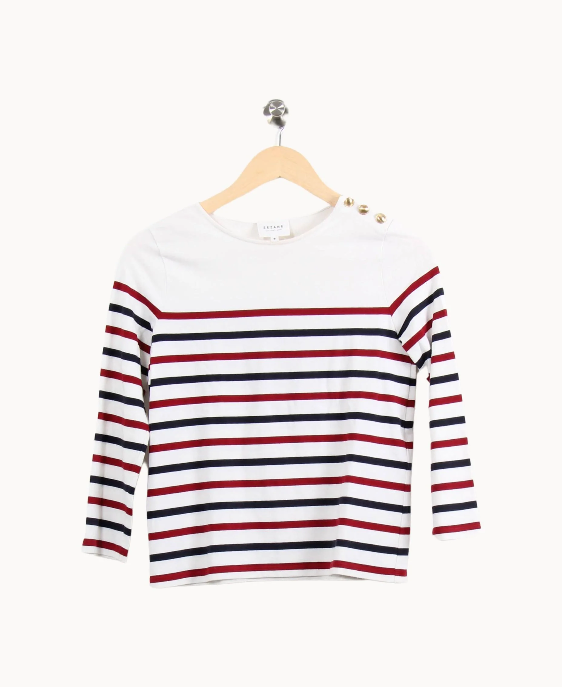 Marinière Blanche et Marine - Taille S/36 - Image 2