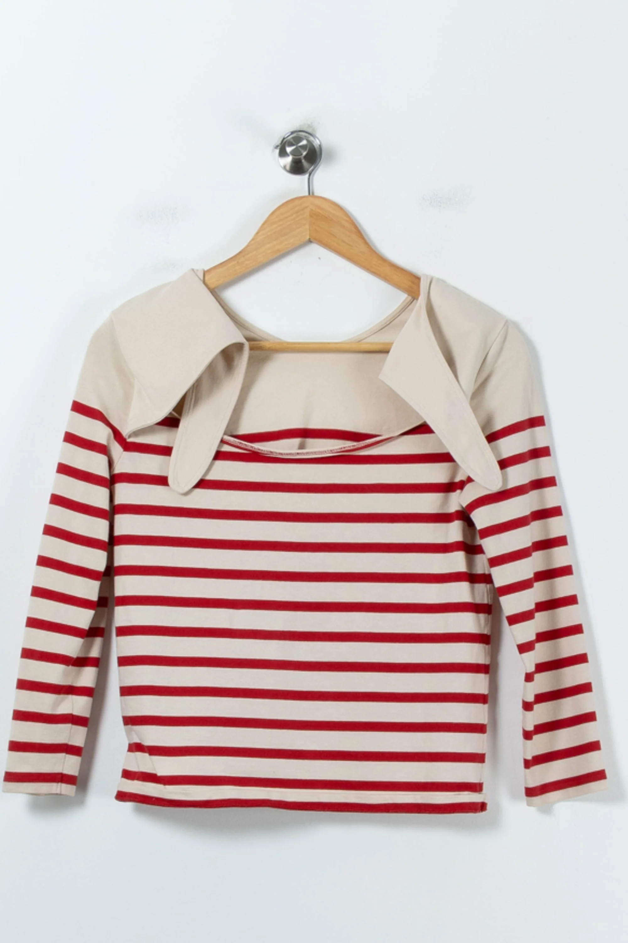 Marinière Écrue et Rouge - Taille S/36 - Image 4