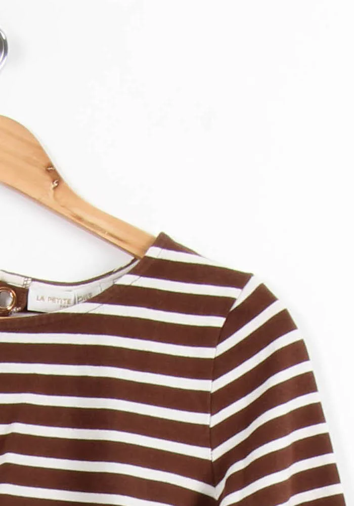 Marinière Marron et Blanche - Taille M/38 - Image 3