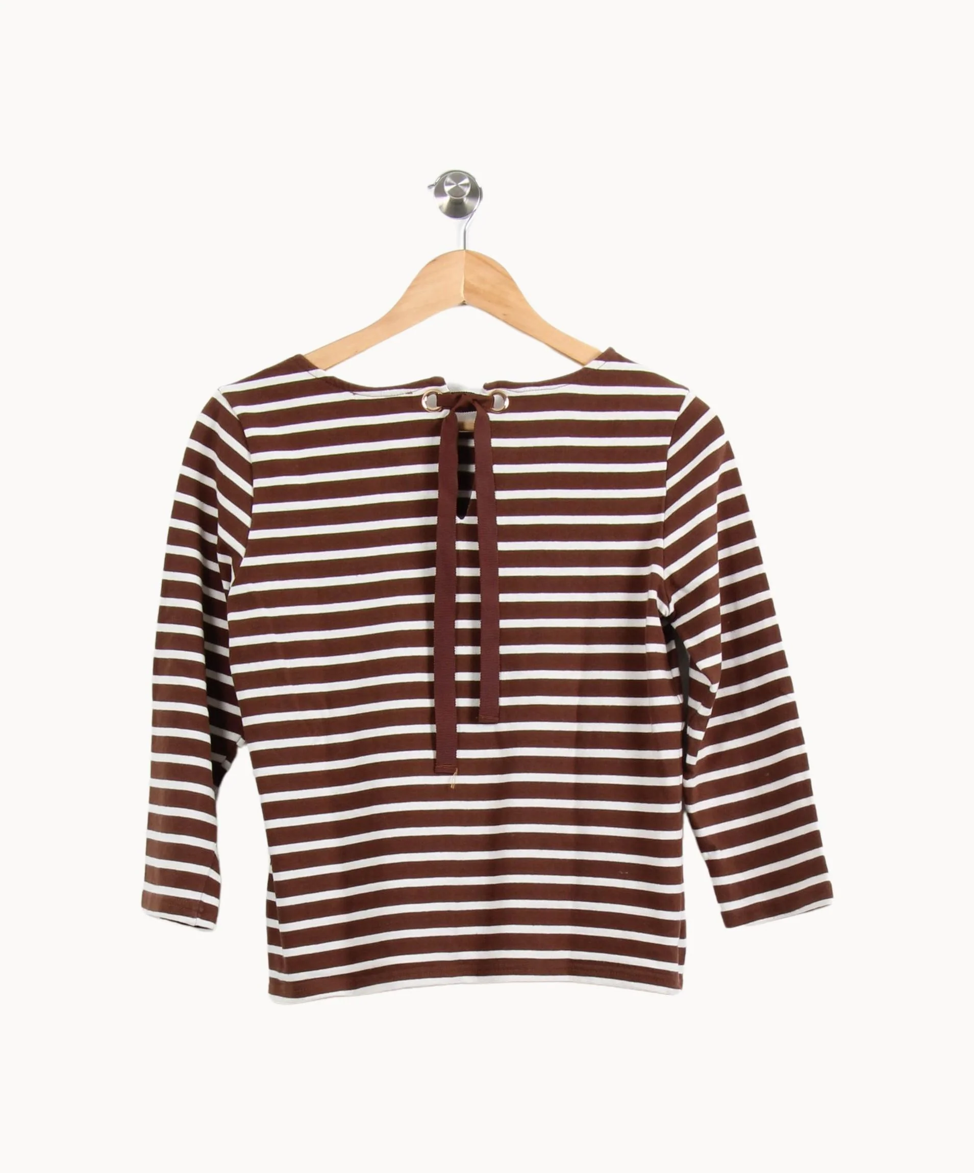 Marinière Marron et Blanche - Taille M/38 - Image 4