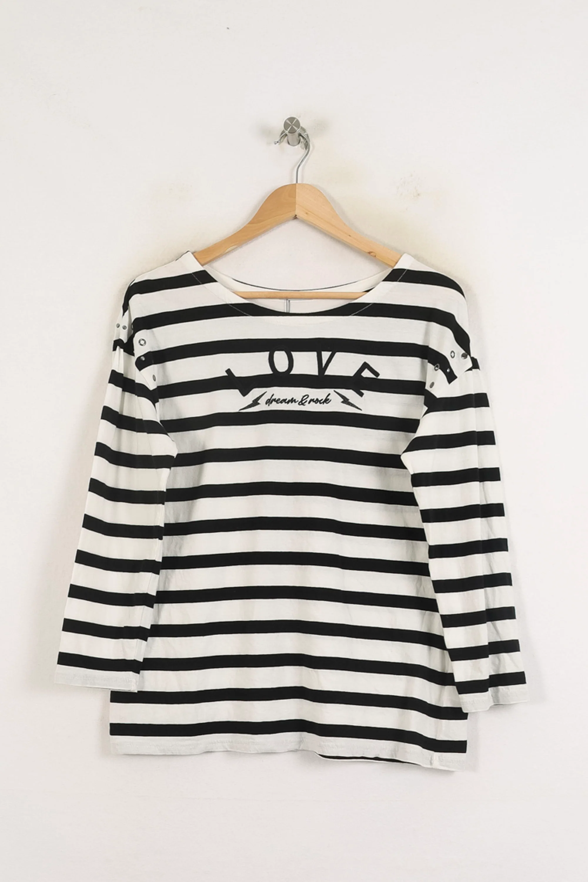 Marinière Noir et Blanc - Taille L/40 - Image 2