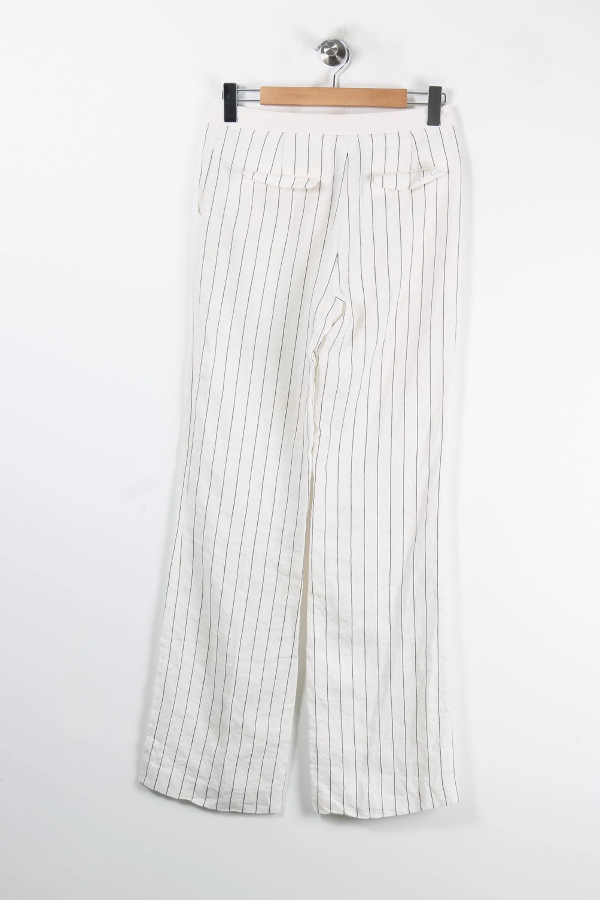 Pantalon À Rayures Blanc et Noir - Taille M/38 - Image 4