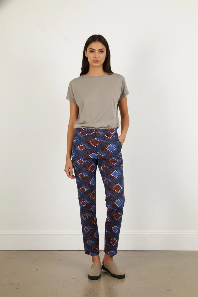 Pantalon Bleu et Rouge - Taille XS/34