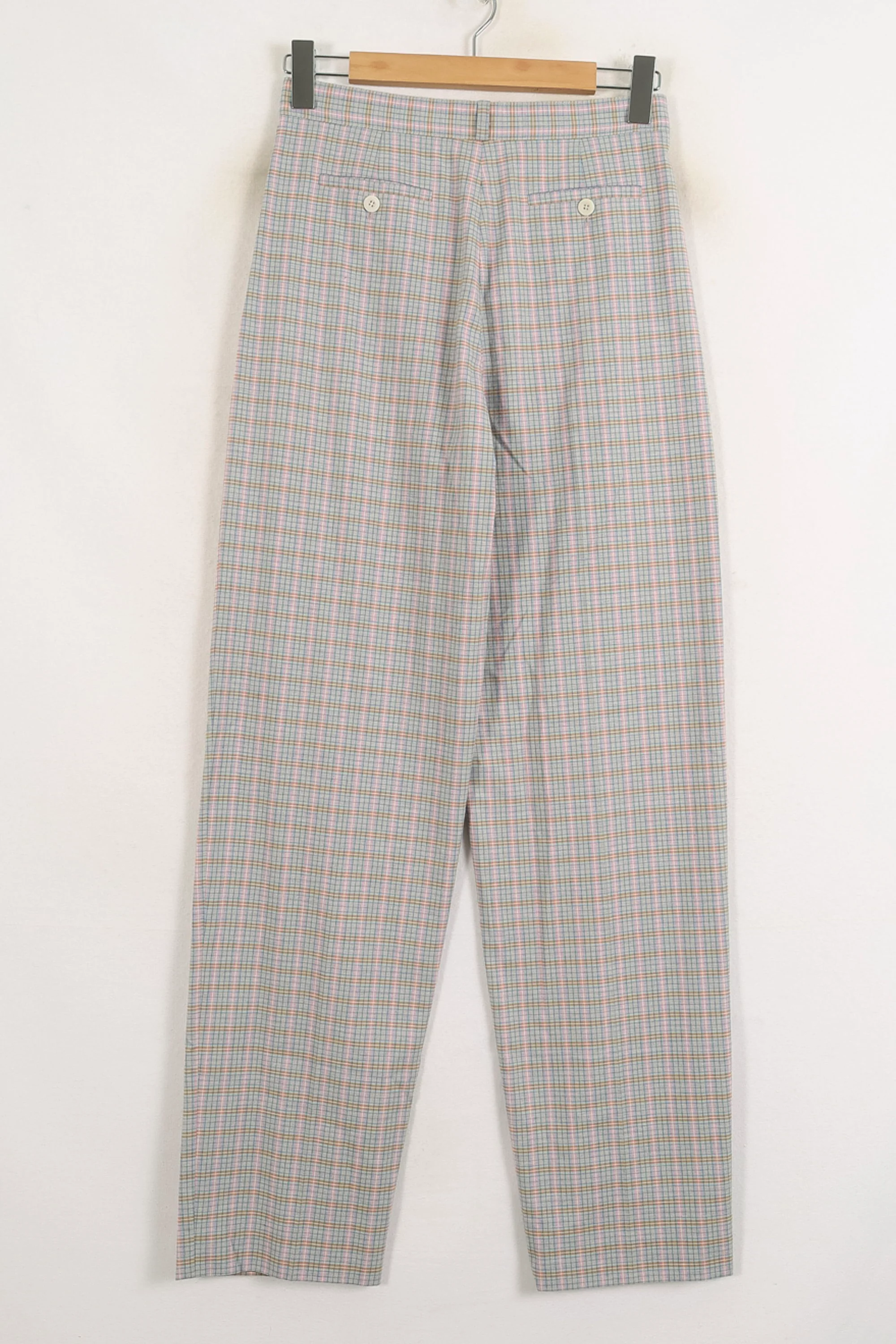 Pantalon Carreaux Gris et Bleu - Taille S/36 - Image 4