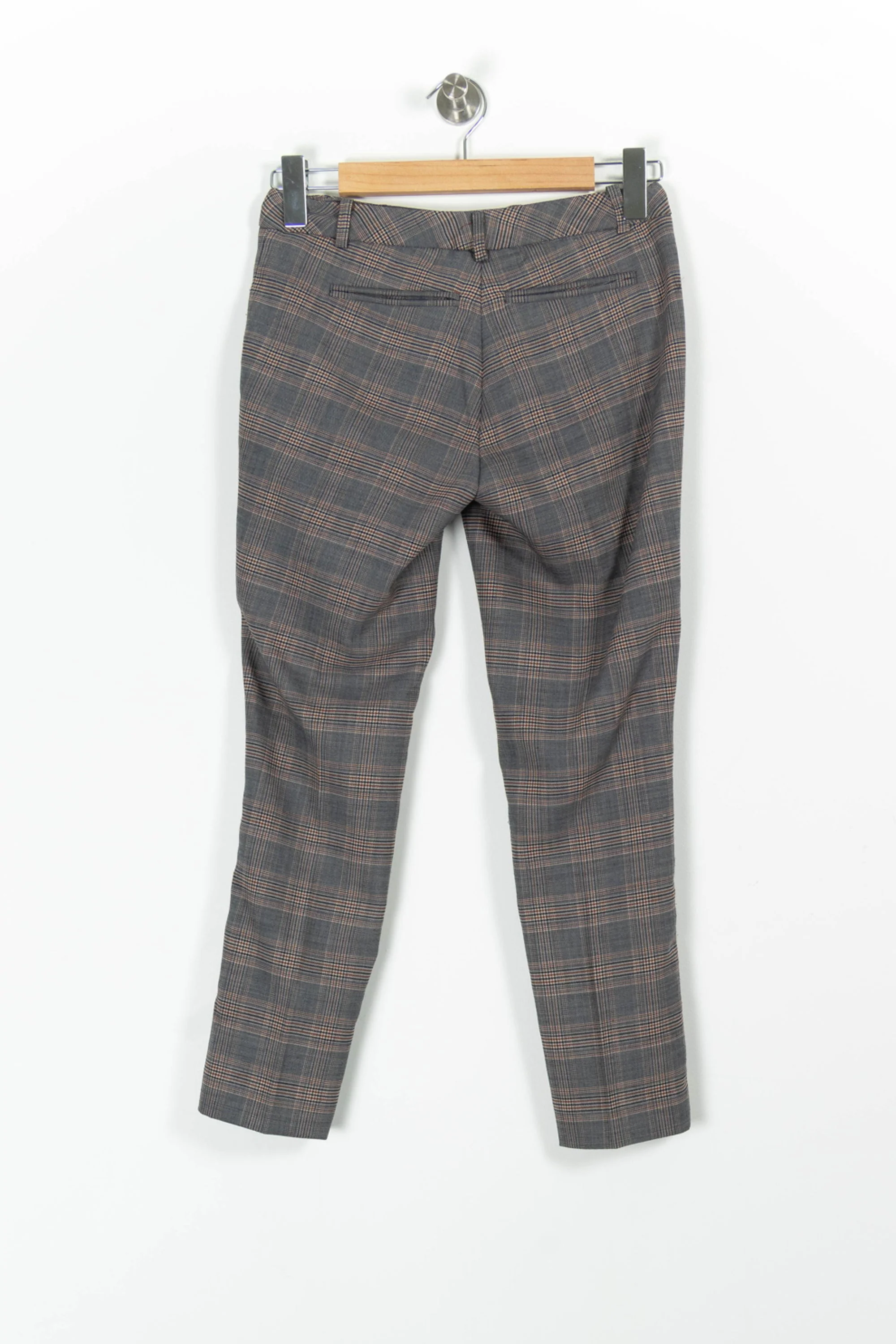 Pantalon Carreaux Gris et Marron - Taille XS/34 - Image 4