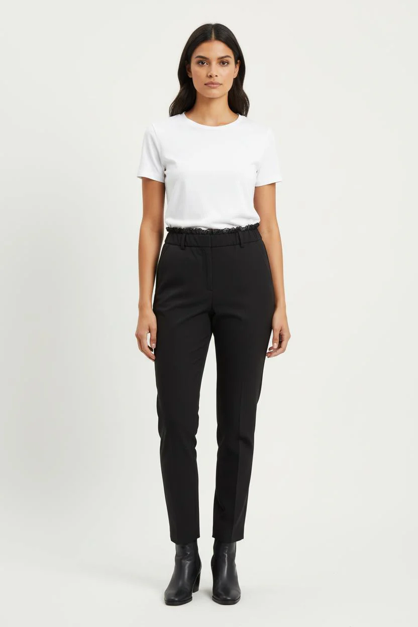 Pantalon Cigarette Noir - Taille XS/34