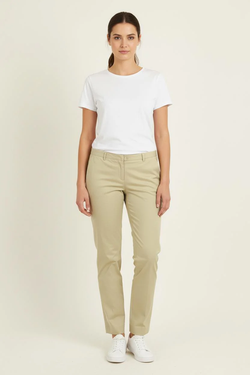 Pantalon Droit Beige - Taille XL/42