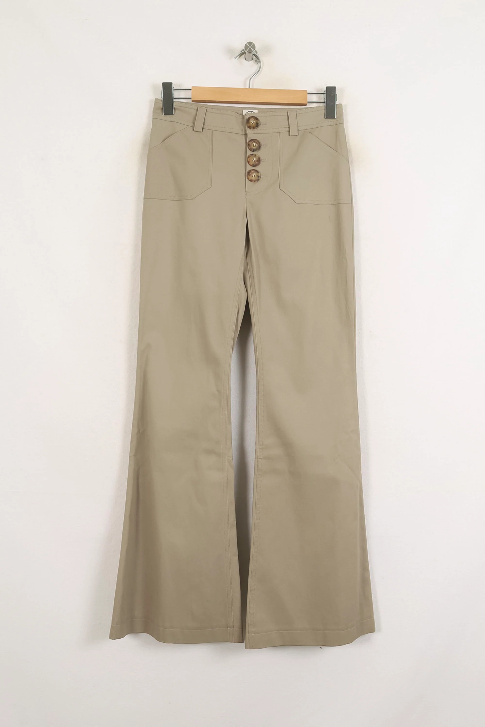 Pantalon Évasé Beige - Taille S/36 - Image 2