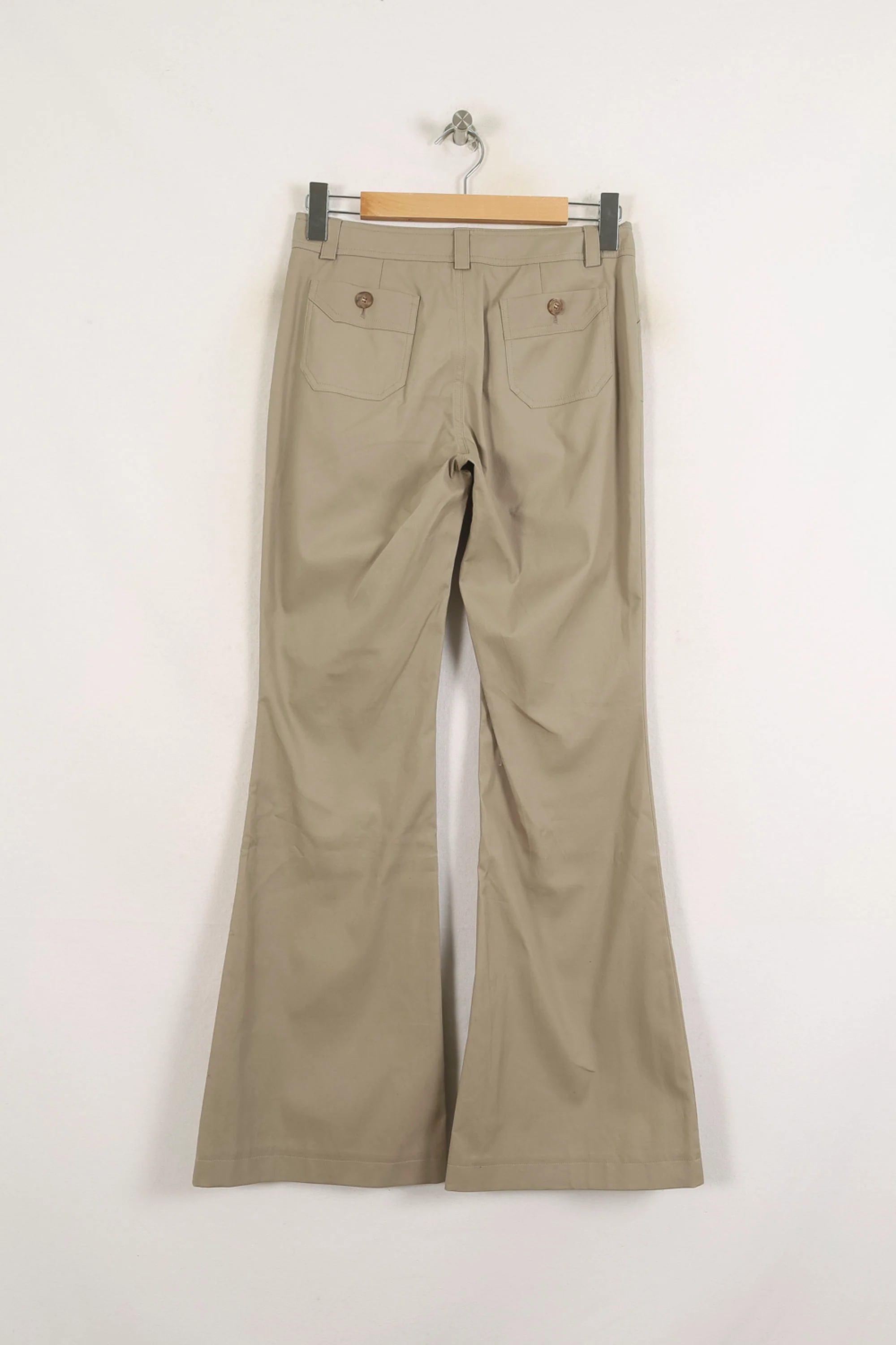 Pantalon Évasé Beige - Taille S/36 - Image 4