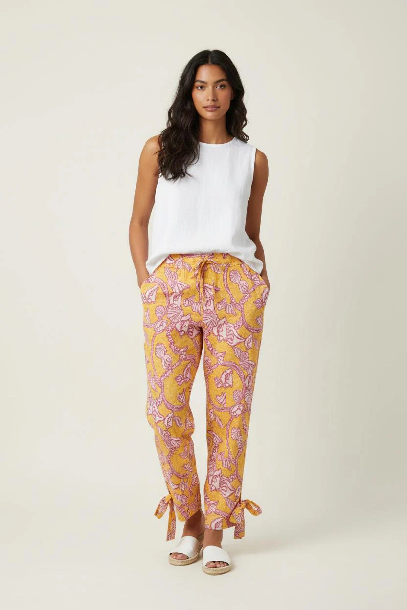 Pantalon Jaune et Rose - Taille S/36