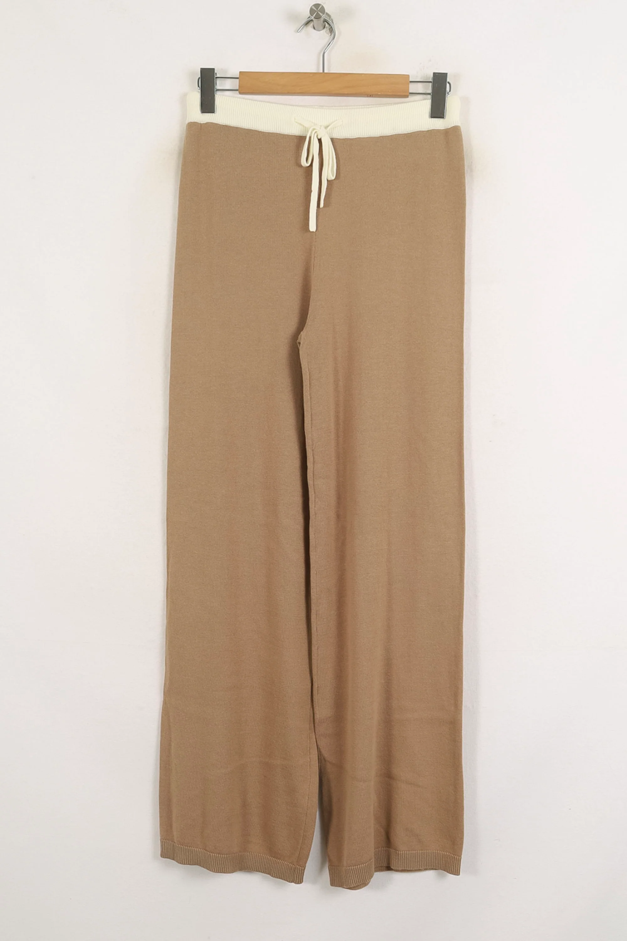 Pantalon Large Beige et Écru - Taille S/36 - Image 2