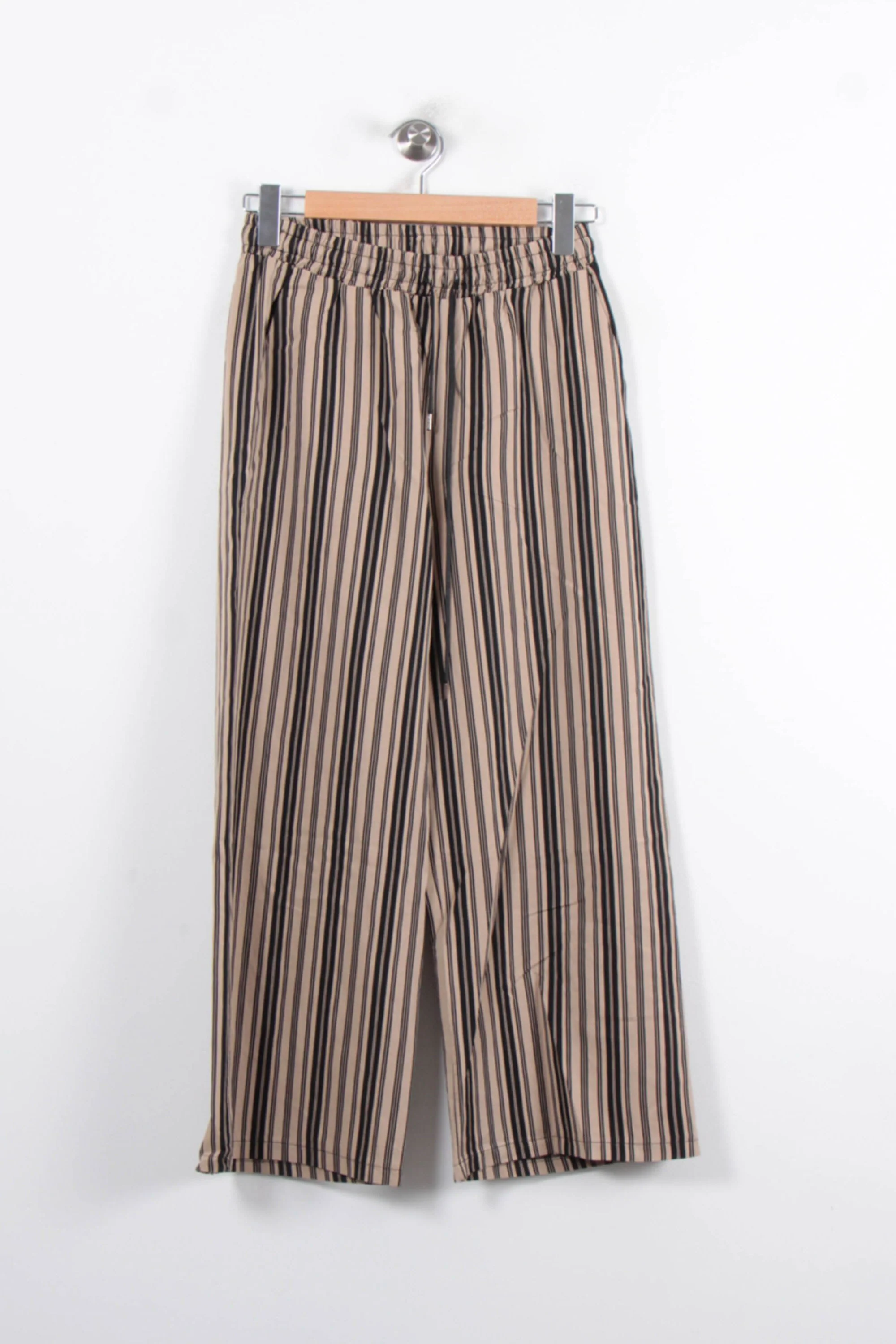Pantalon Large Beige et Noir - Taille S/36 - Image 2