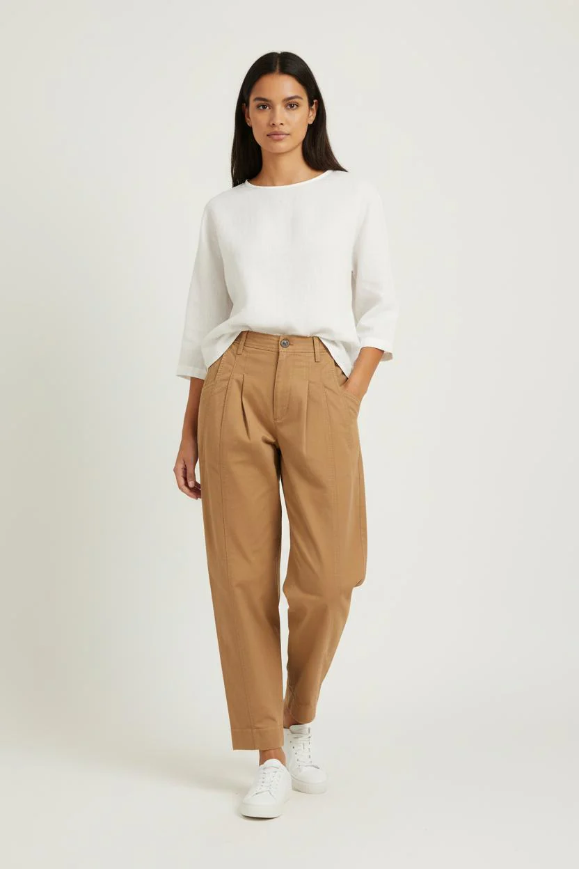 Pantalon Large Beige - Taille S/36